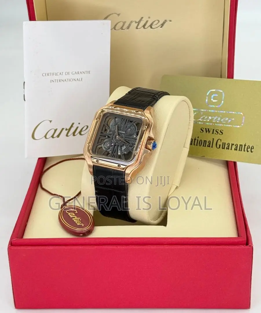Cartier De Santos Skeleton Leather Strap