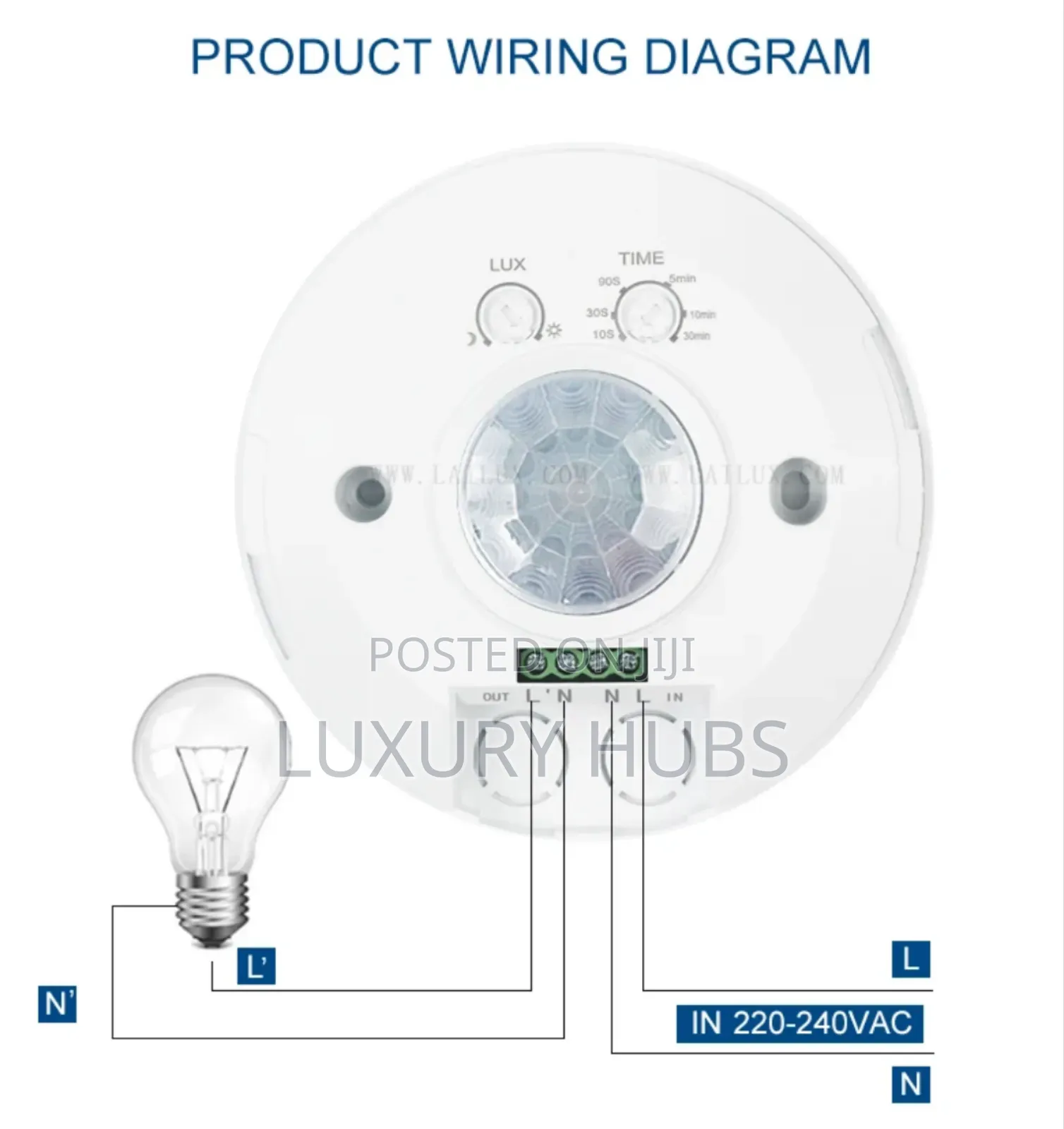 360° Adjustable Led Light Sensor Switch
