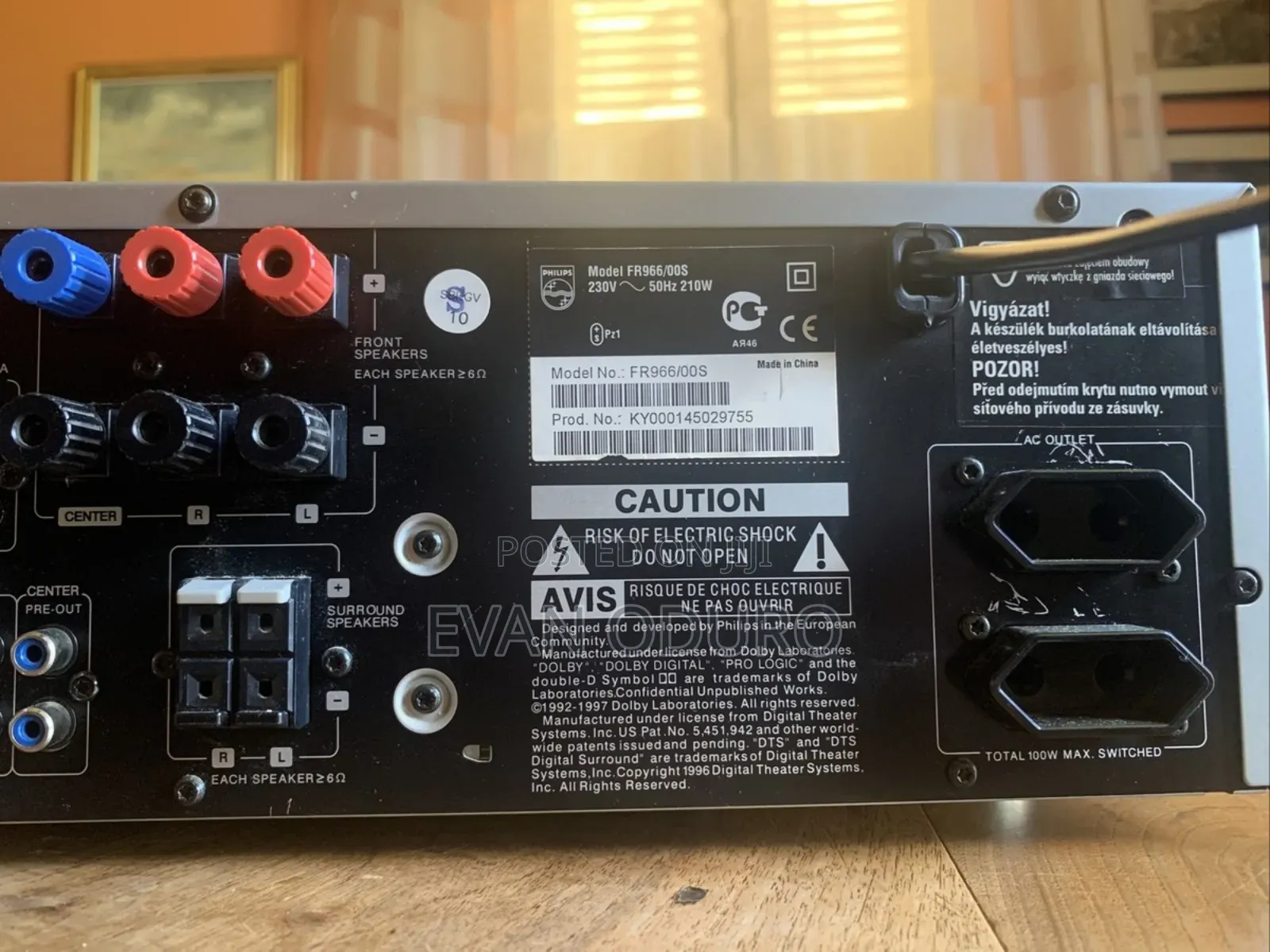 Powerful Philips Av Receiver Amplifier,Fm,Bluetooth,Usb,Optica,Aux