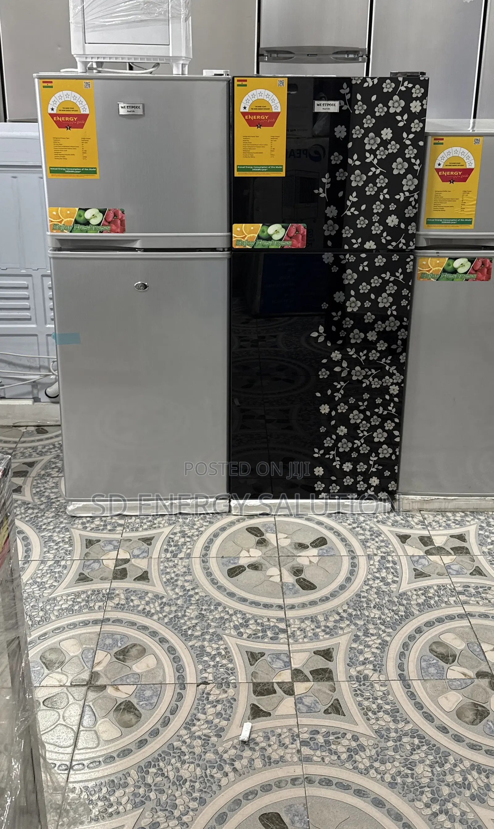 Westpool 128 Fridge Top Freezer Silver New in Box and Black