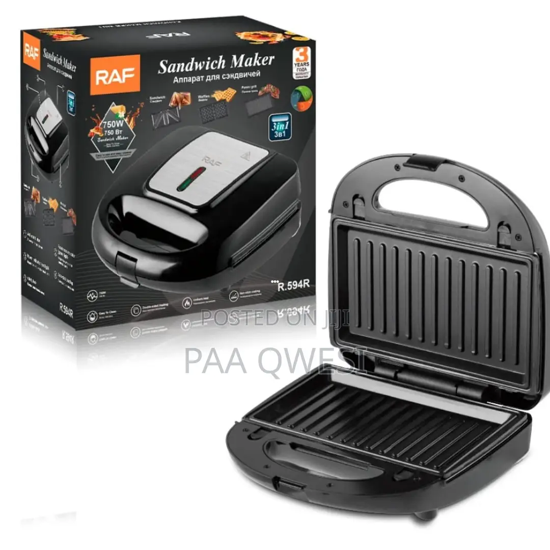 Raf 5 in 1 Sandwich Maker- 750w Power