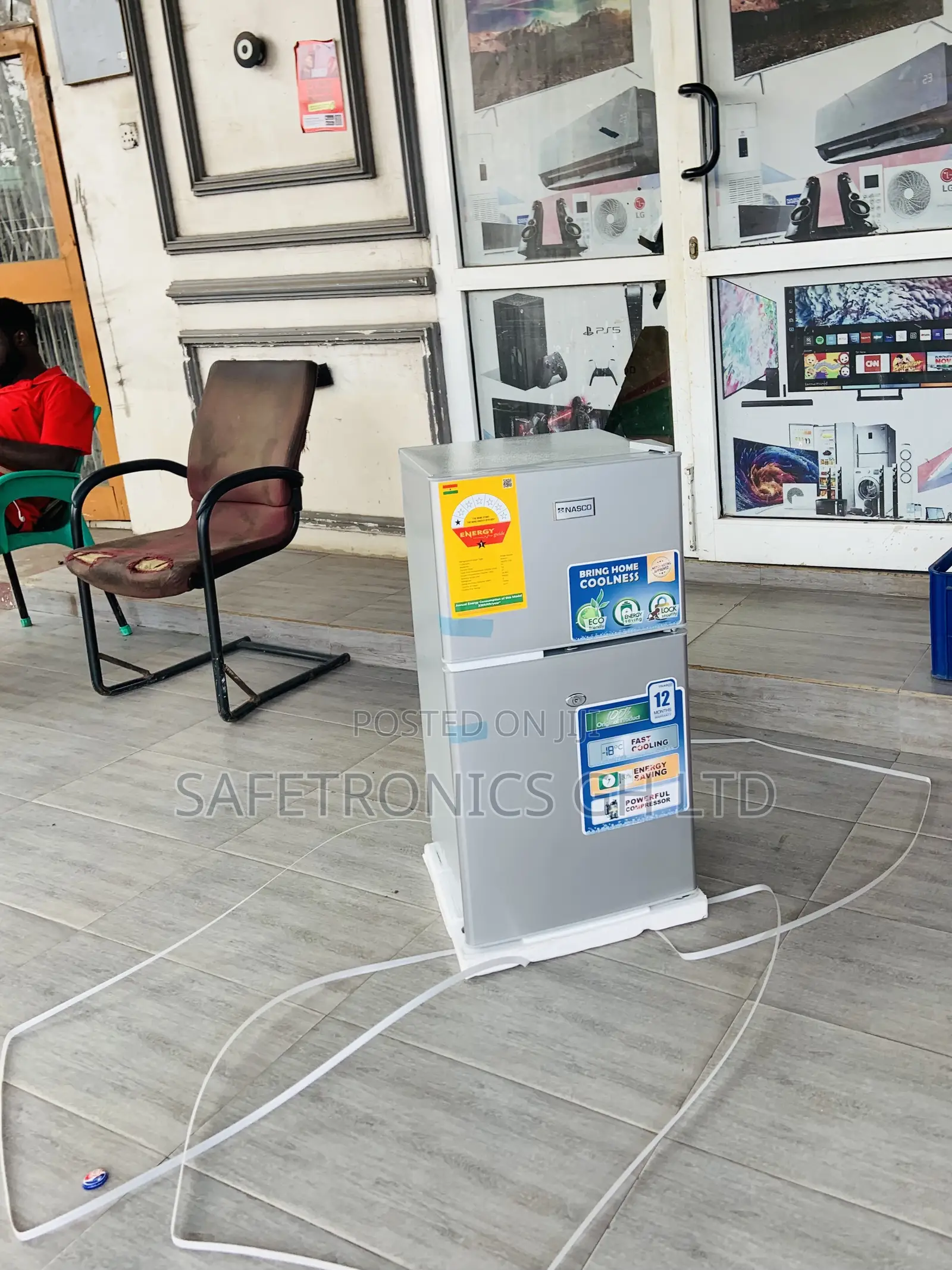Super Original Topfreezer Grey Nasco Doubledoor 90l Fridge