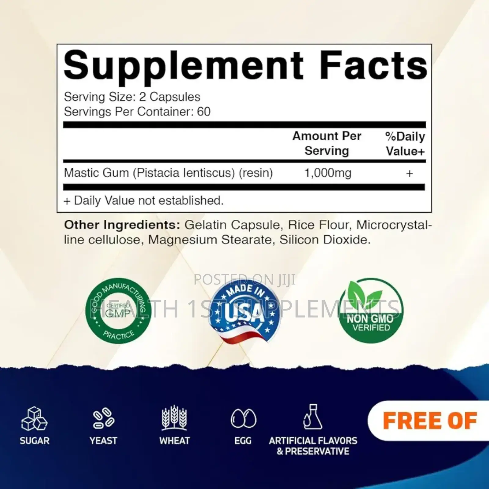 H Pylori Be Gone!! Mastic Gum, 120 Caps (500 Mg Per Caps)
