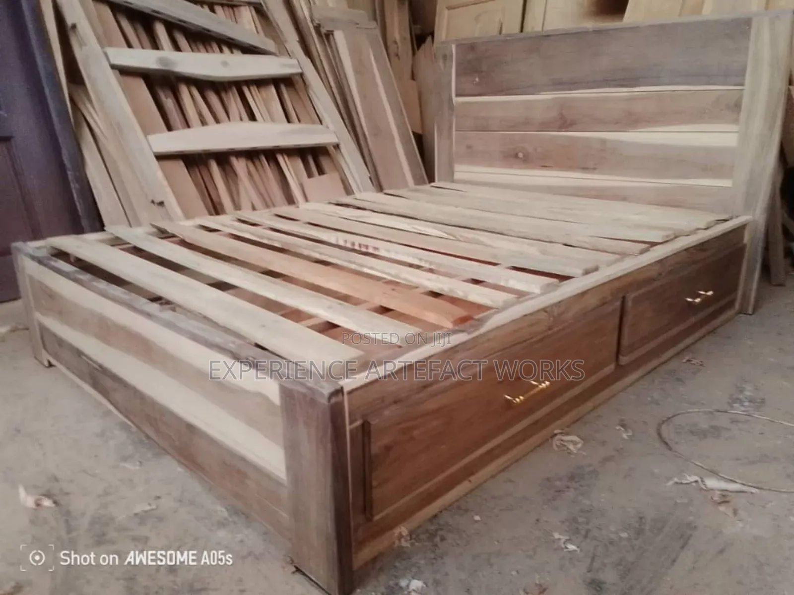 Double Bed With Two Drawers