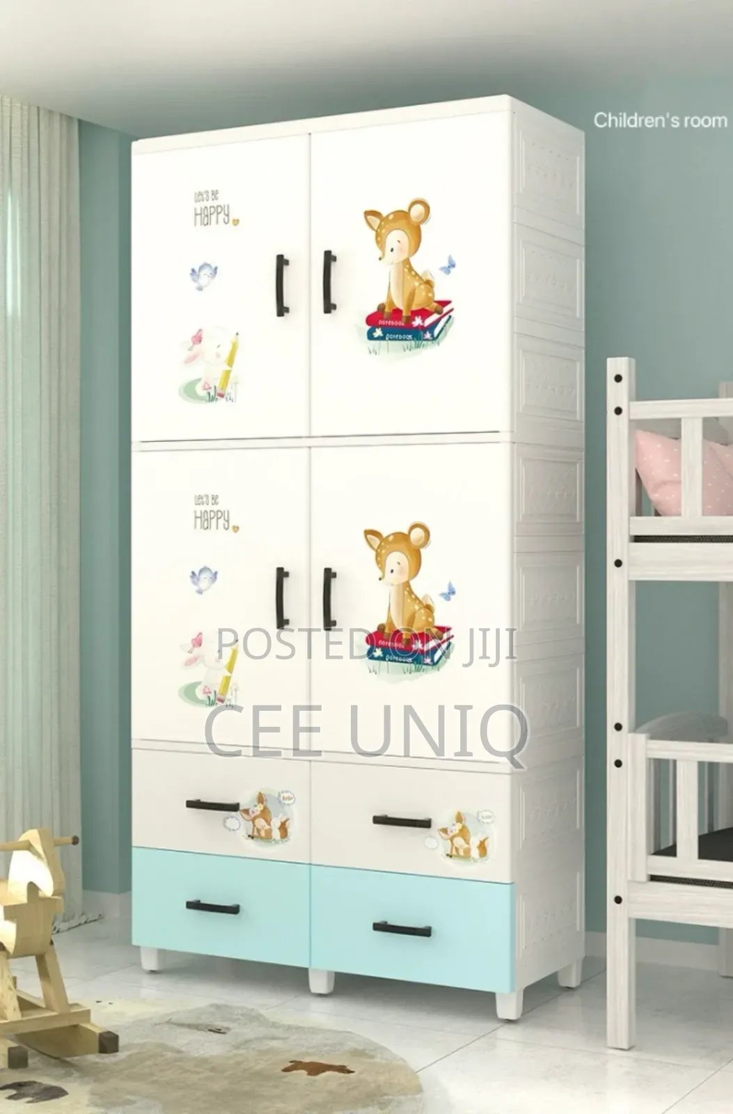 Plastic Clothes Wardrobe With Storage Drawers