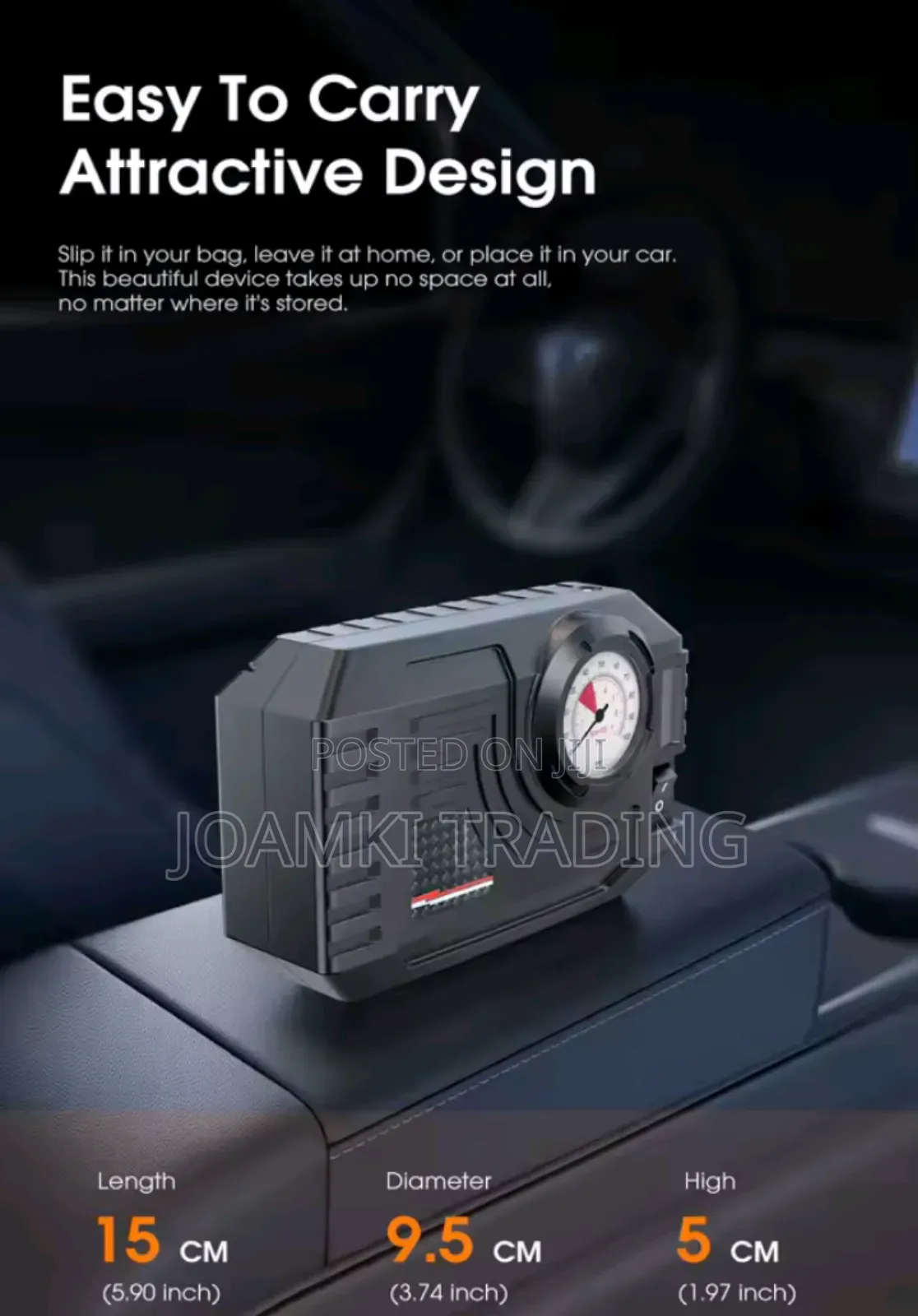 Carsun Mini Air Pump Tyre Inflator Portable Compressor Wired