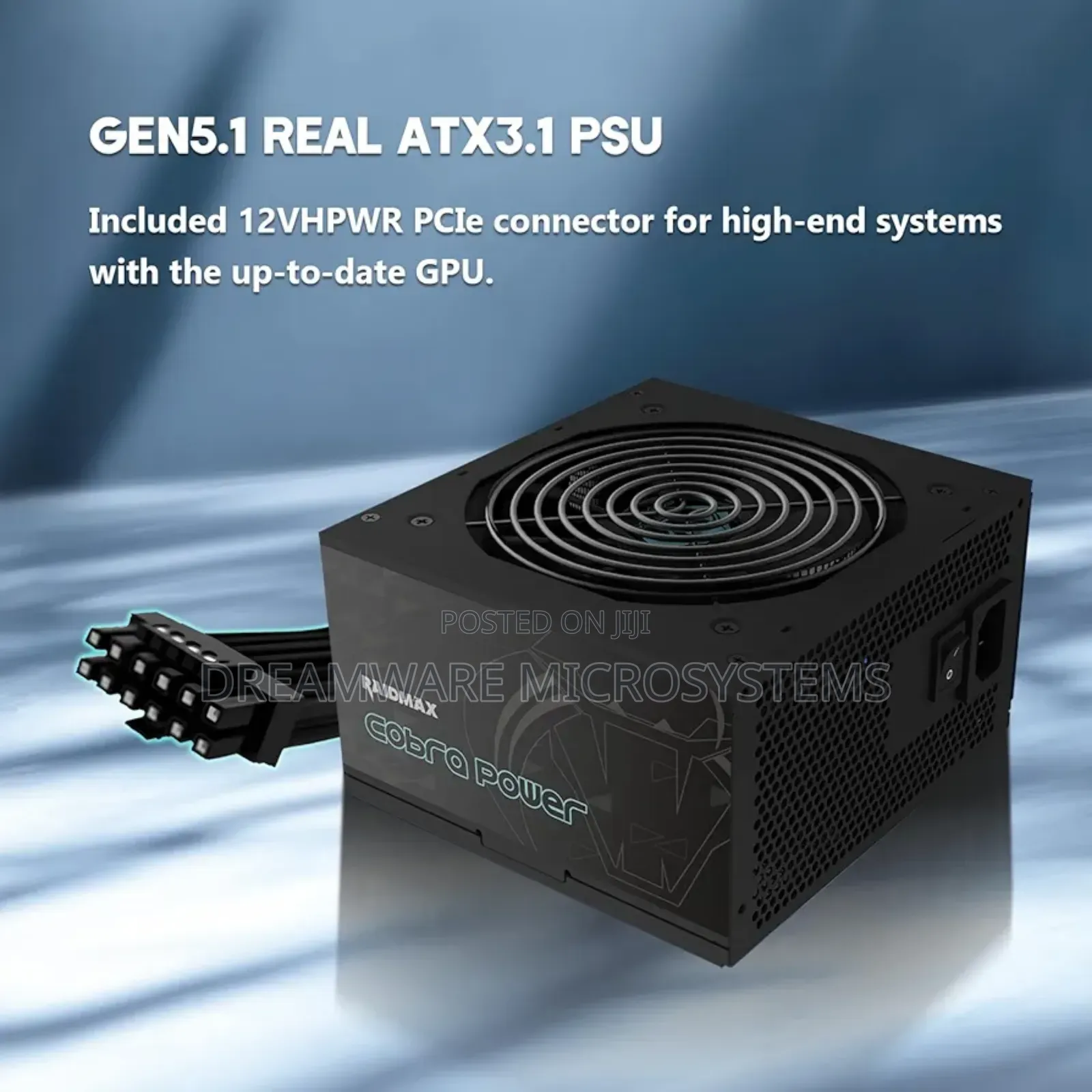Raidmax Cobra Atx 3.1 Pcie Gen 5 Ready Power Supply, 80+Gold