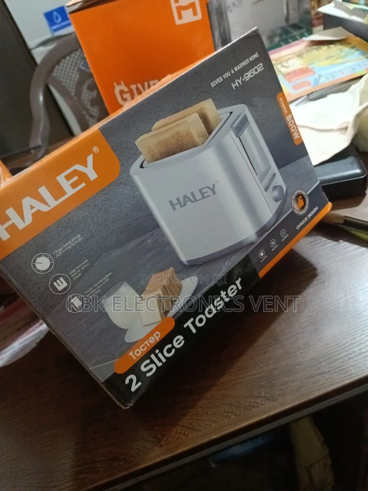 Haley 2slice Toaster 800watts.