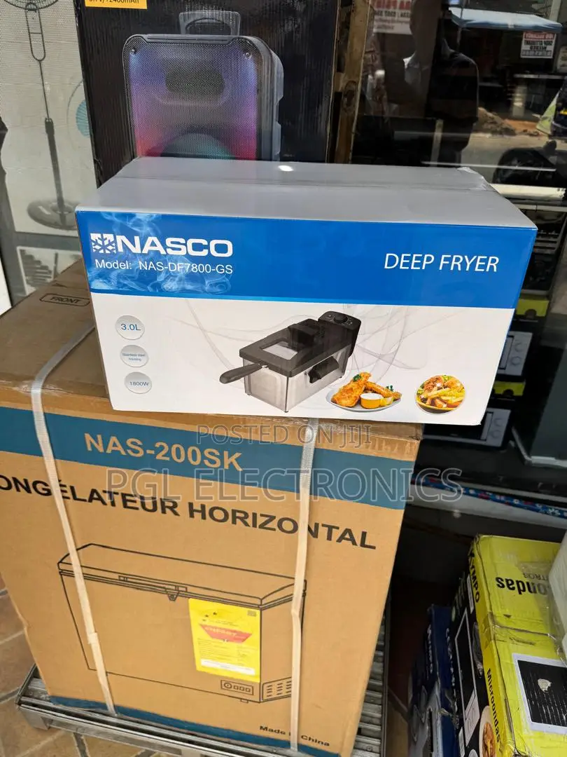 Nasco 3-Liter 1800-Watt Deep Fryer Nas-Df7800-Gs