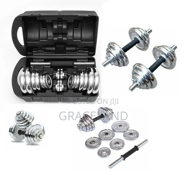 This Is Original Chrome 15 Kg Dumbbell Set Adjustable Gym.
