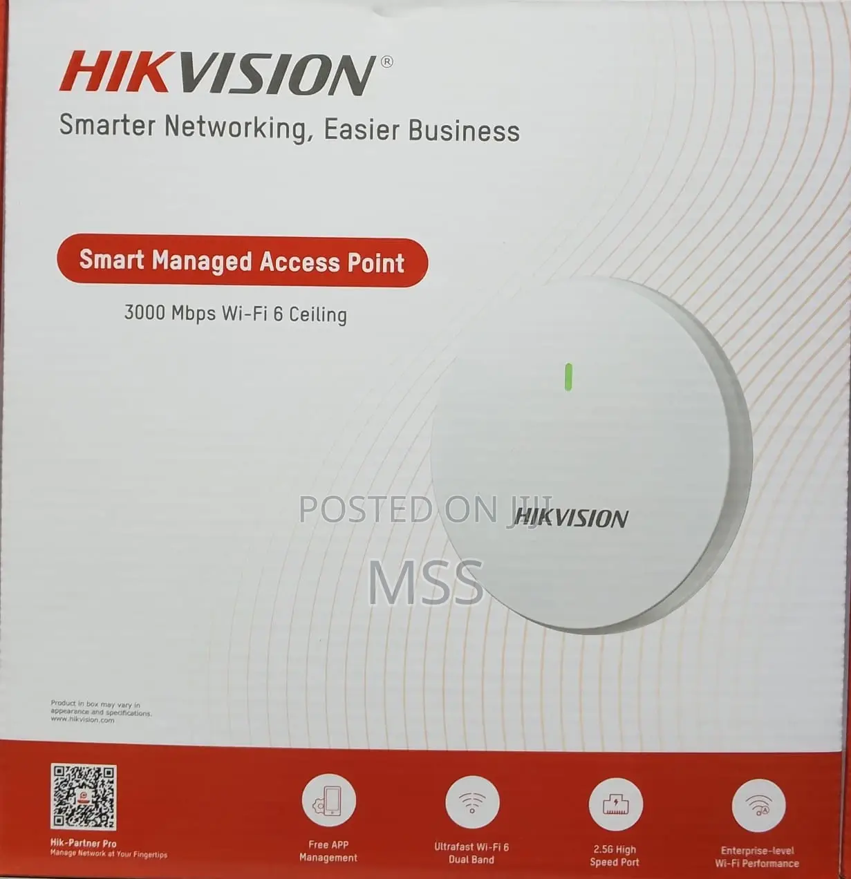 Ds-3wap622e-Si
Wi-Fi 6 3000m Ceiling Access Point
