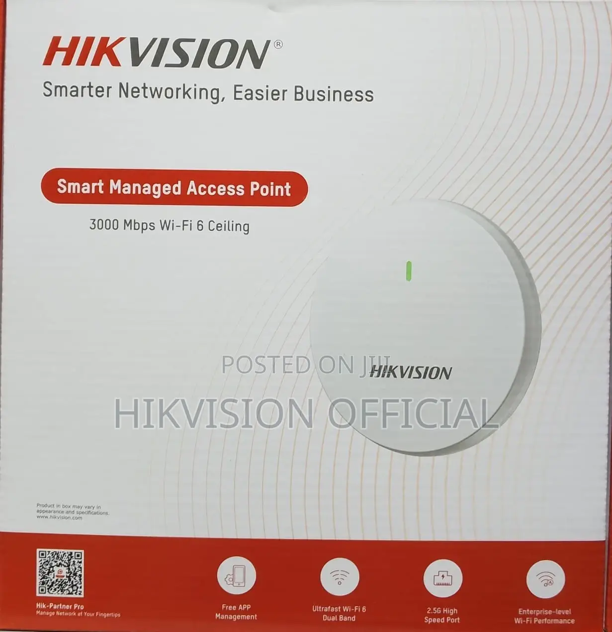 Ds-3wap622e-Si
Wi-Fi 6 3000m Ceiling Access Point
