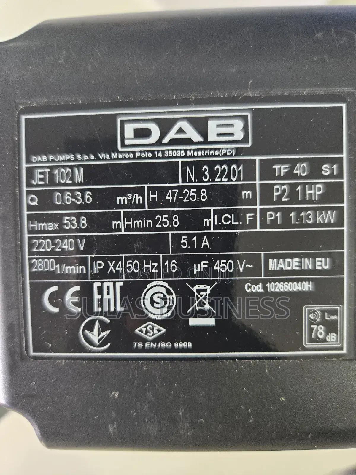 1hp Dab Pump