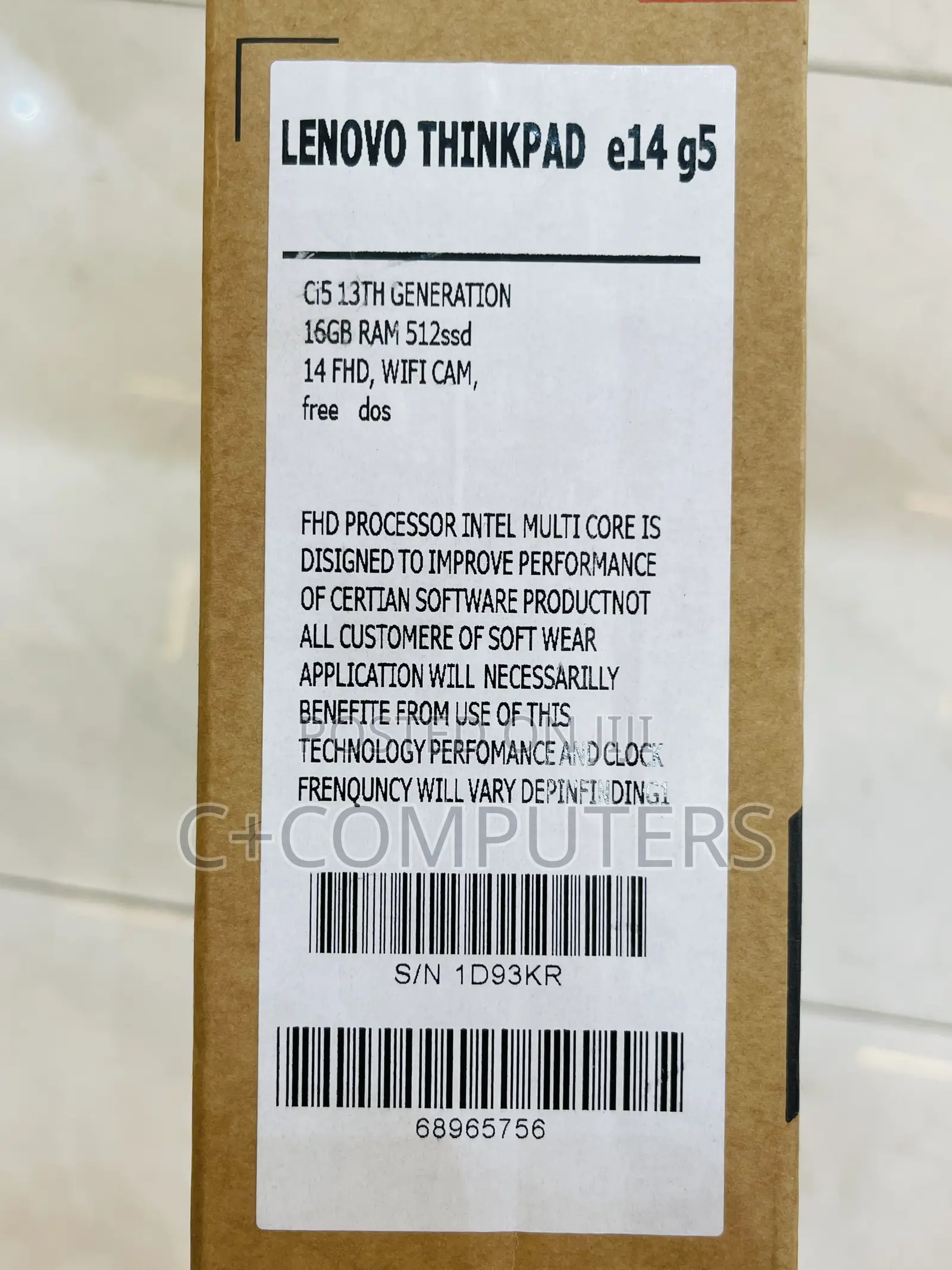 New Laptop Lenovo ThinkPad E14 Gen 5 16GB Intel Core i5 SSD 512GB