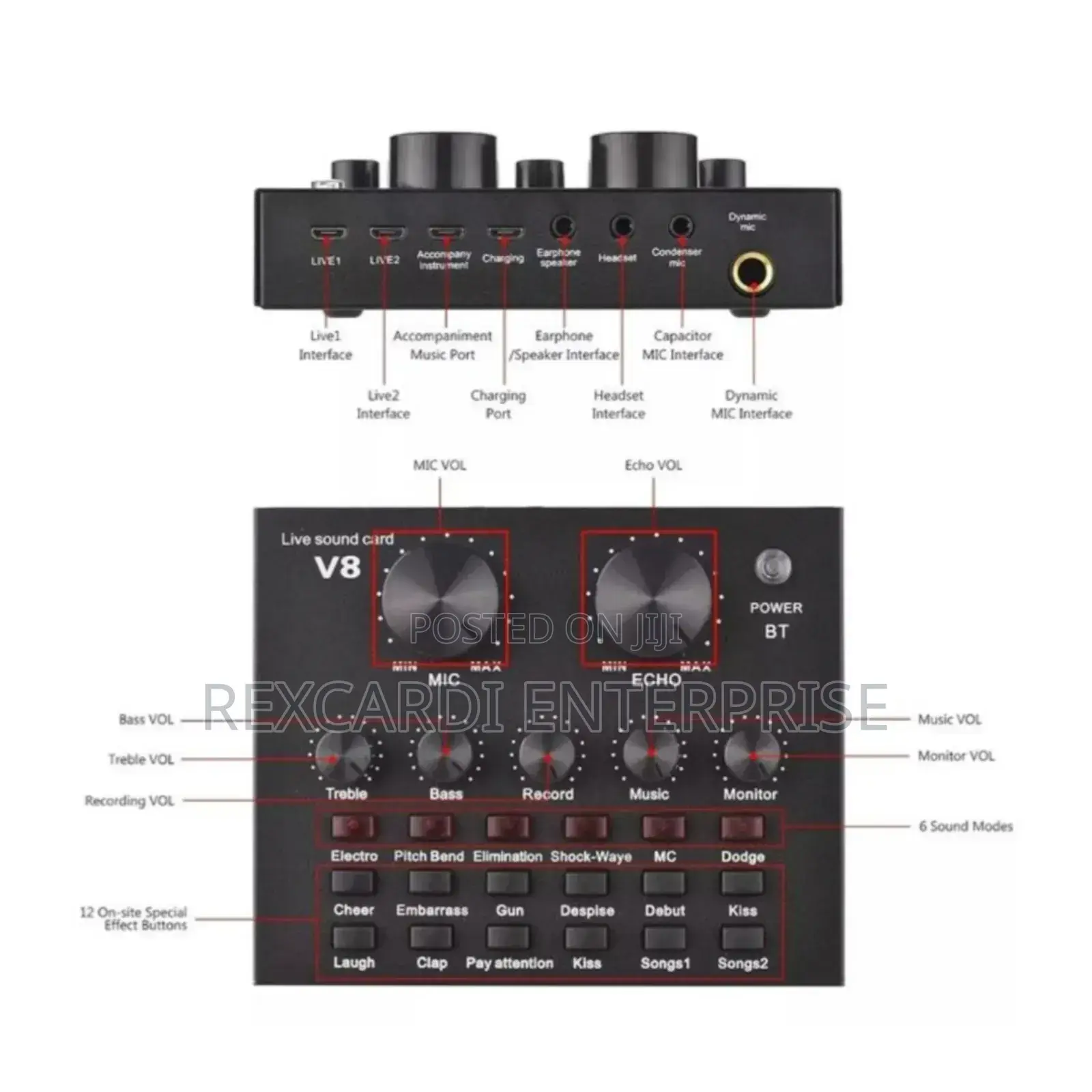 V8 Sound Card for Live Recording and Streaming