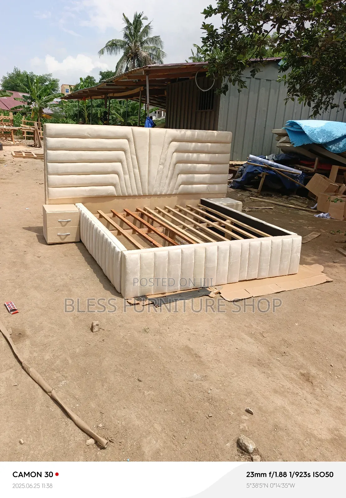 Bless Queen Size Bed Frame With Side Drawers