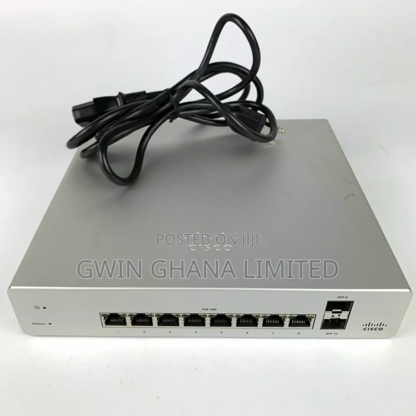 Cisco Meraki 8port Gigabit Poe Cloud Manged Switch 2sfp