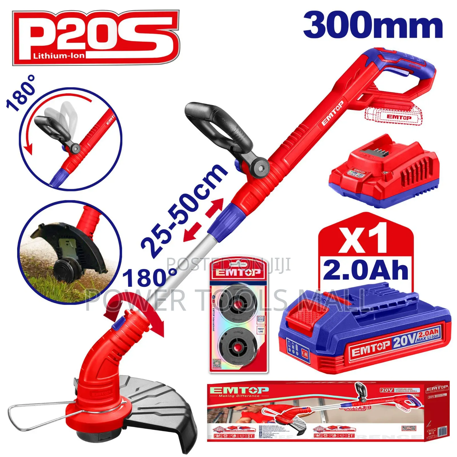 Cordless Grass Trimmer Emtop