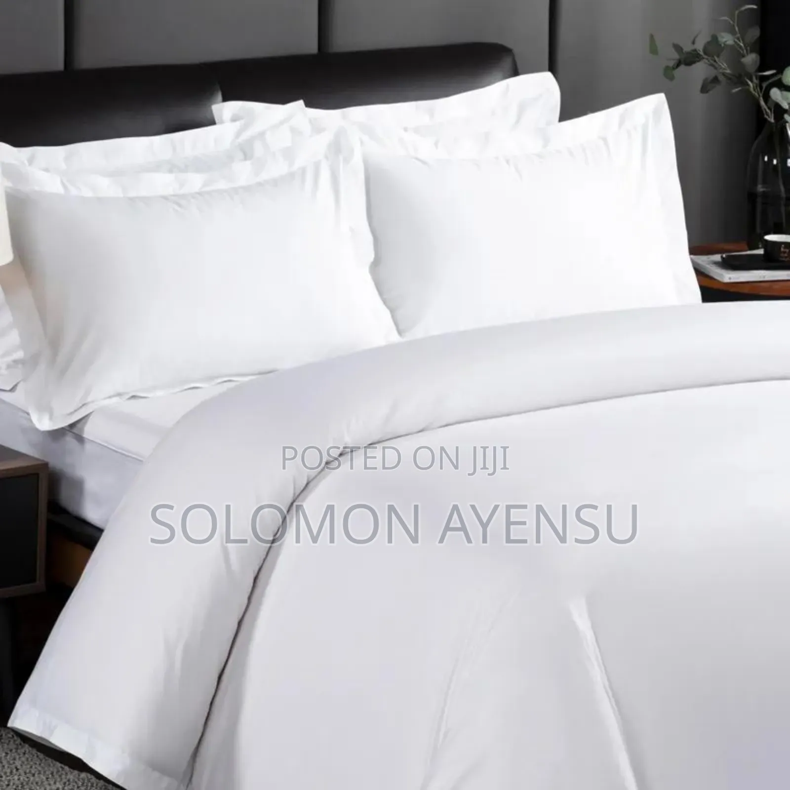 Quality 8 Pieces Plain White Duvet Set With Zip