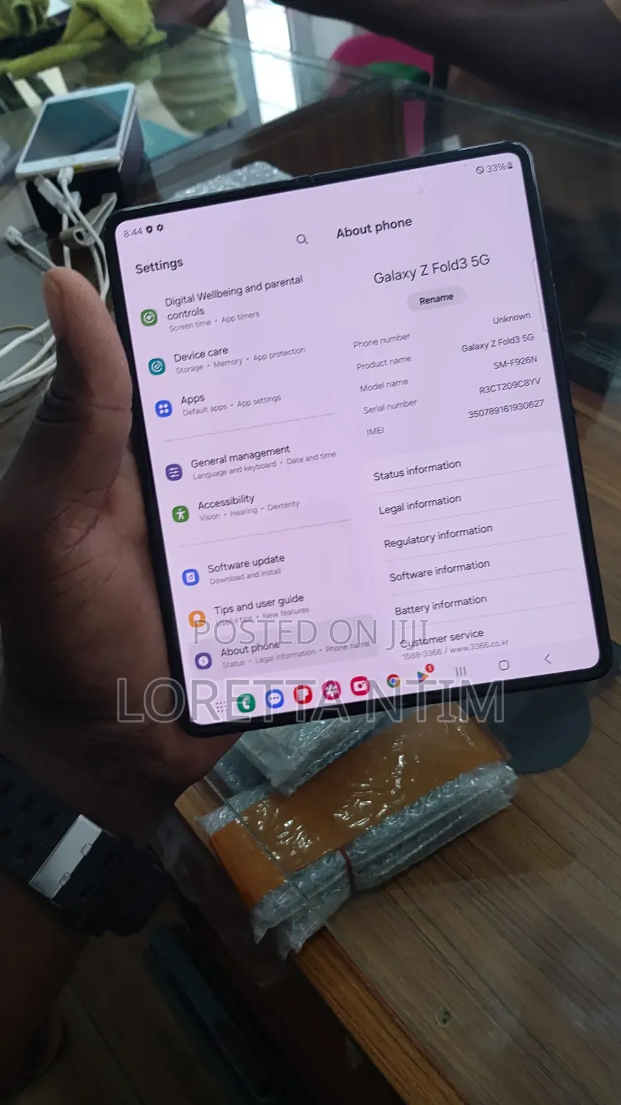 New Samsung Galaxy Z Fold 3 256 GB Black