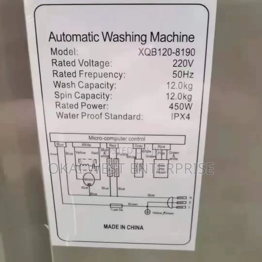 Hachima Automatic Washing Machine 12kg