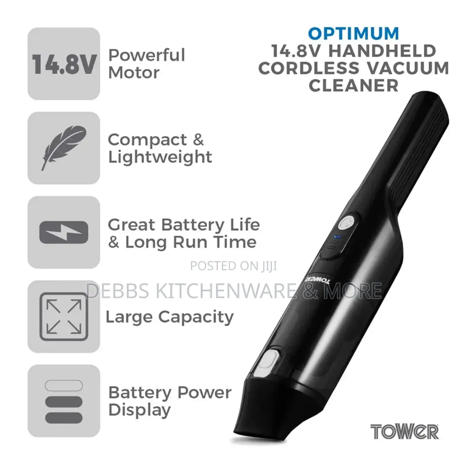 Tower Chargeable Handheld Vacuum Cleaner