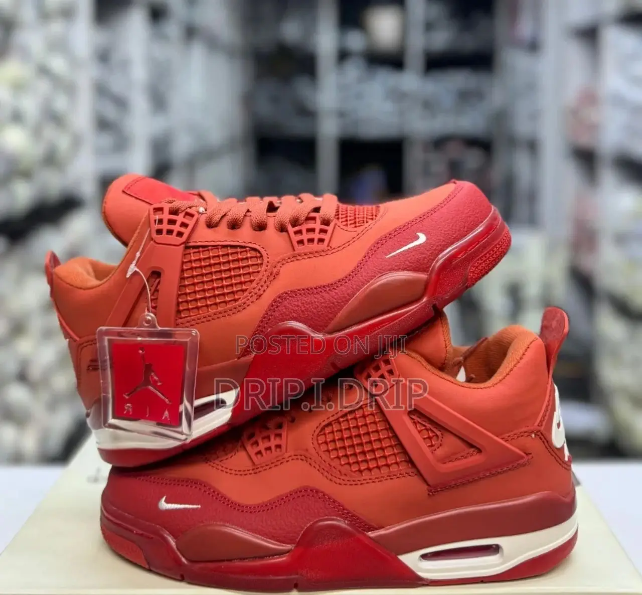 Nike Air Jordan 4 X Bike “ Supreme Red”,Comes in Box