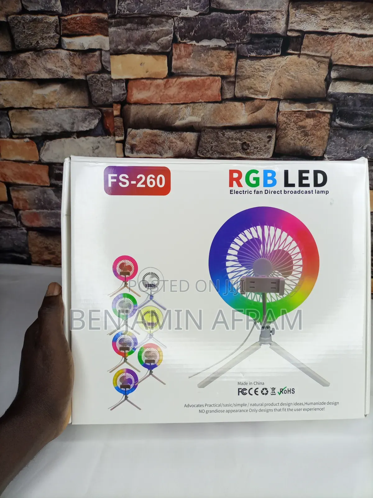 Breeze Glow Fan With Tripod And Ring Light