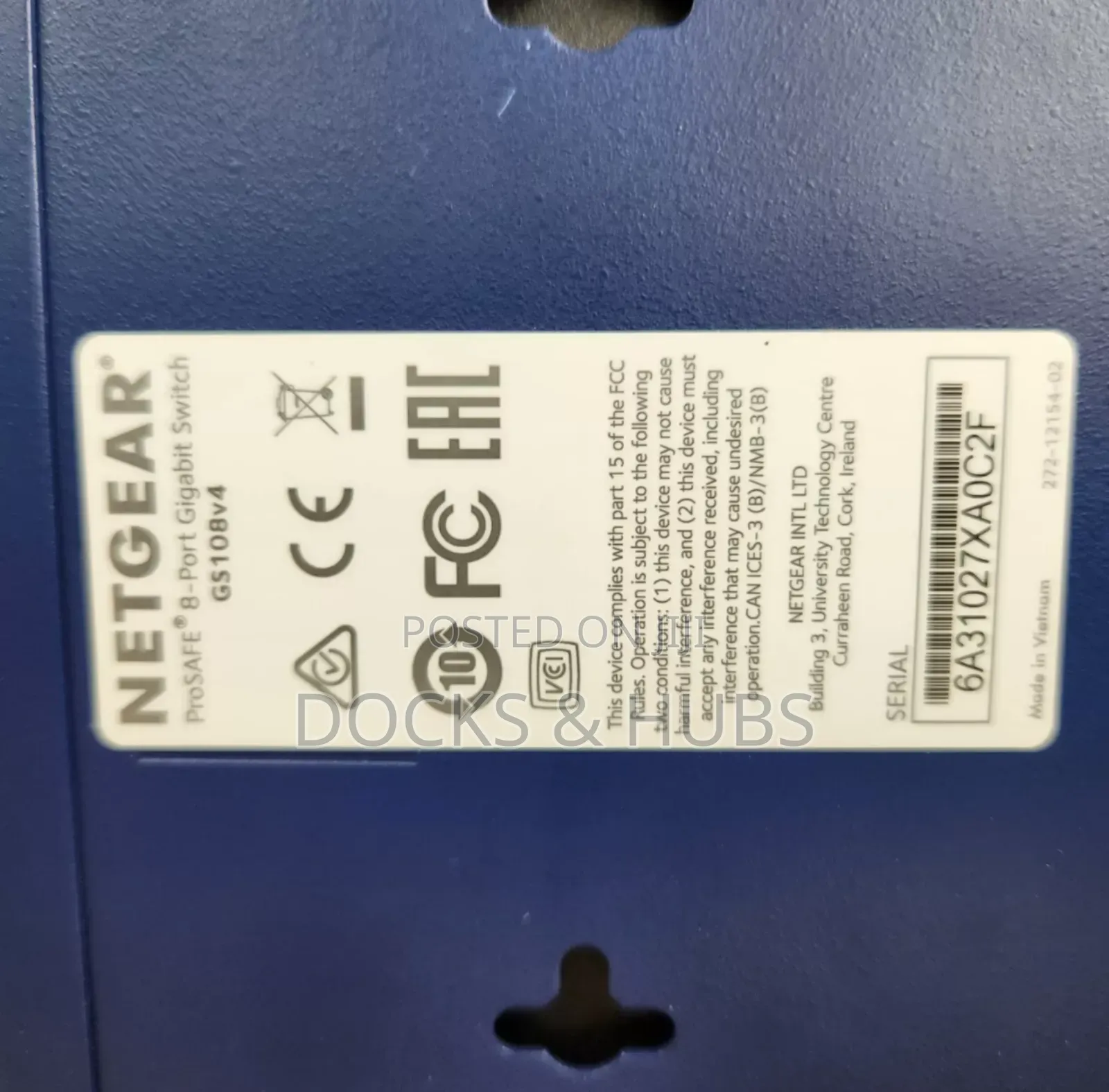 Netgear 8-Port Gigabit Ethernet Unmanaged Switch (Gs108)