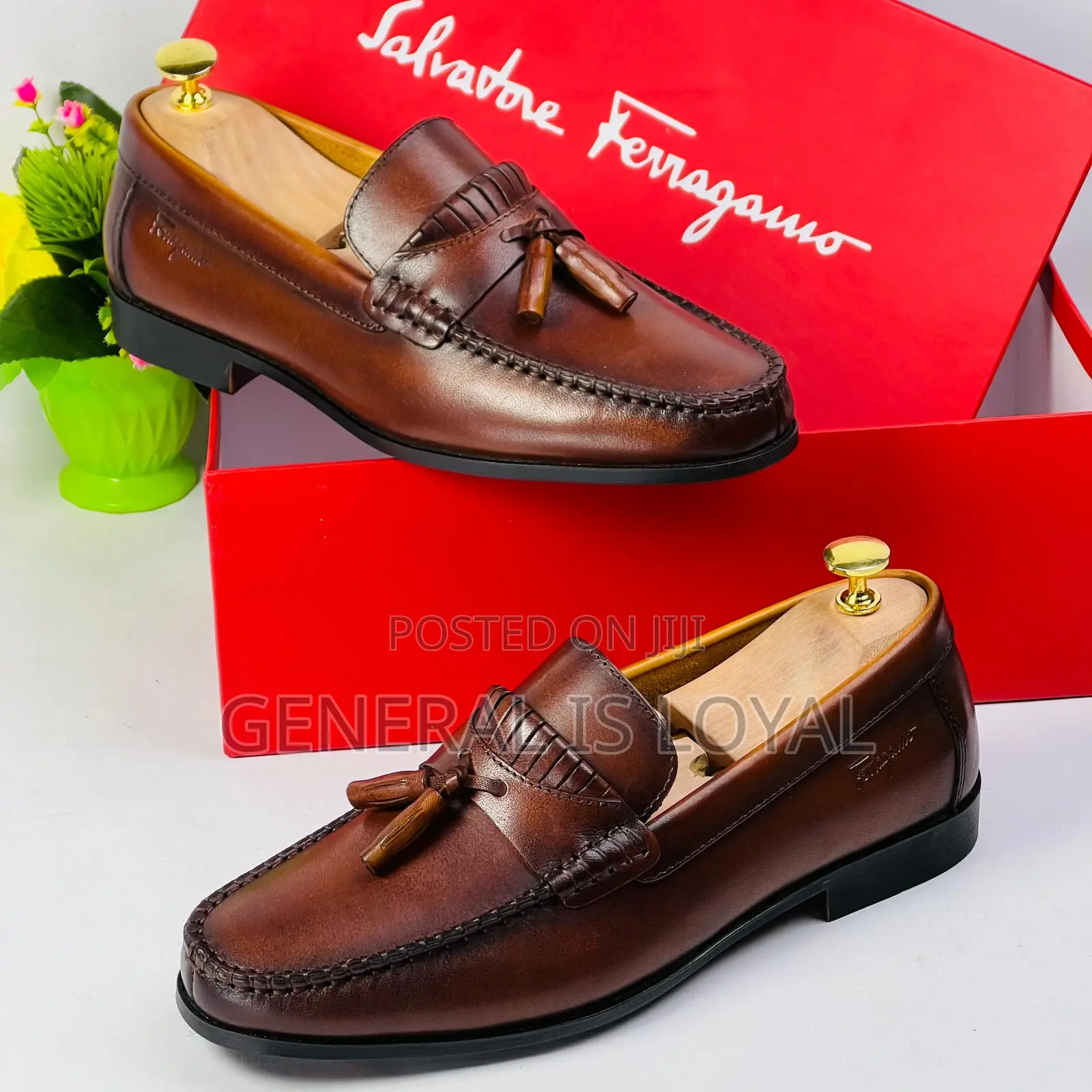 Salvatore Ferragamo Brown Leather Shoe