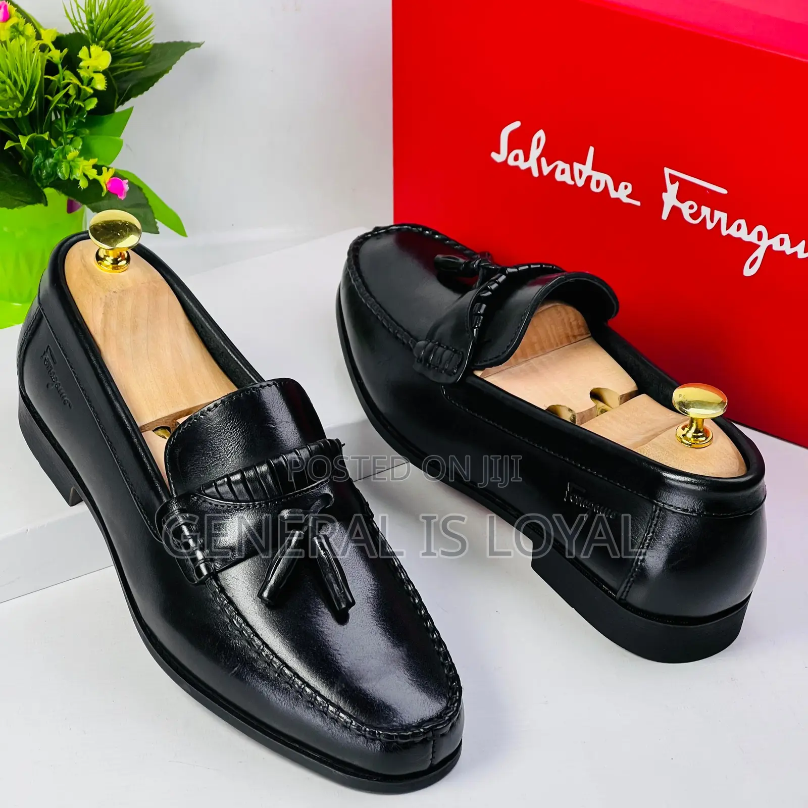 Salvatore Ferragamo Black Leather Shoe
