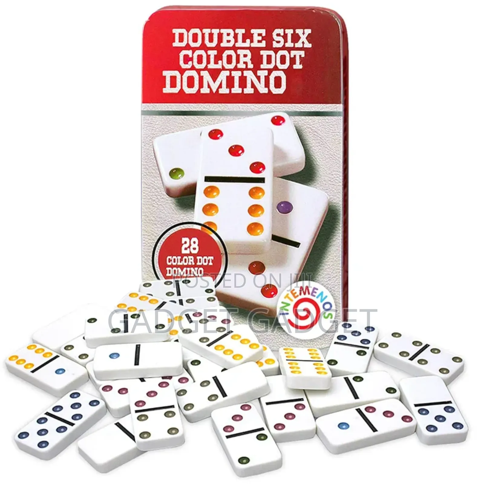 Double Six Colour Dots Dominoes (Domino Game)