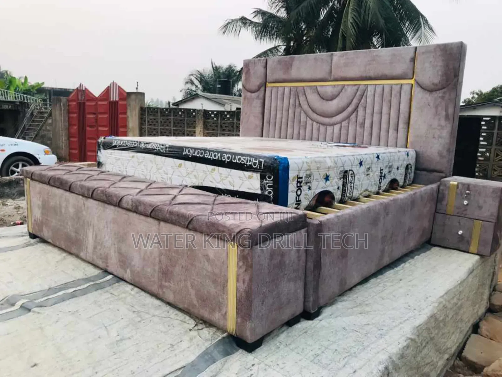 Pitch And Gold Queen Size Bed Frames