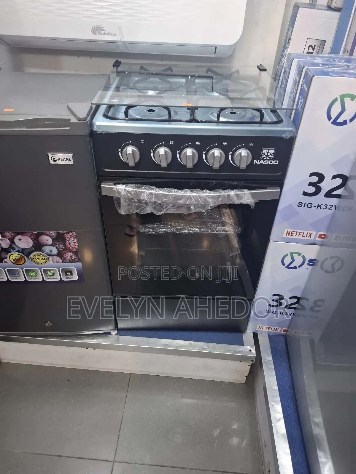 4 Burners Nasco Gas Cooker 50by50 With Oven Available