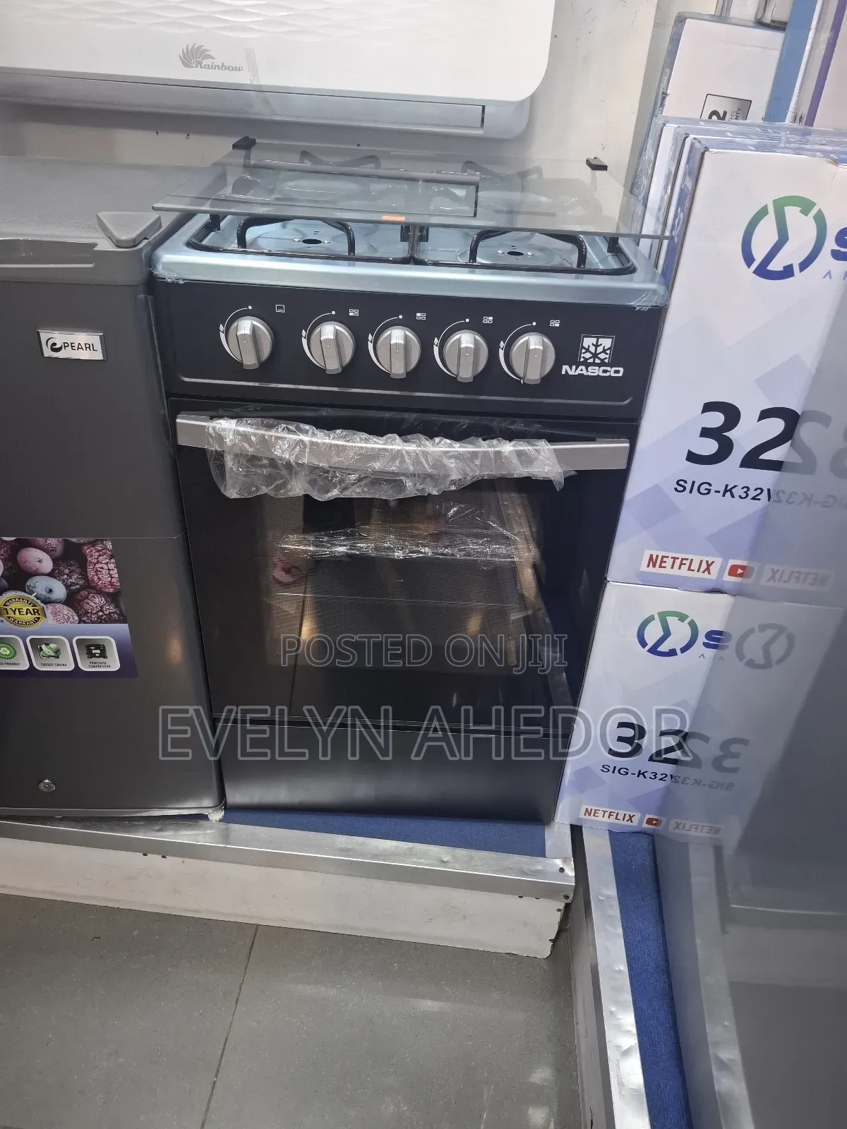 4 Burners Nasco Gas Cooker 50by50 With Oven Available
