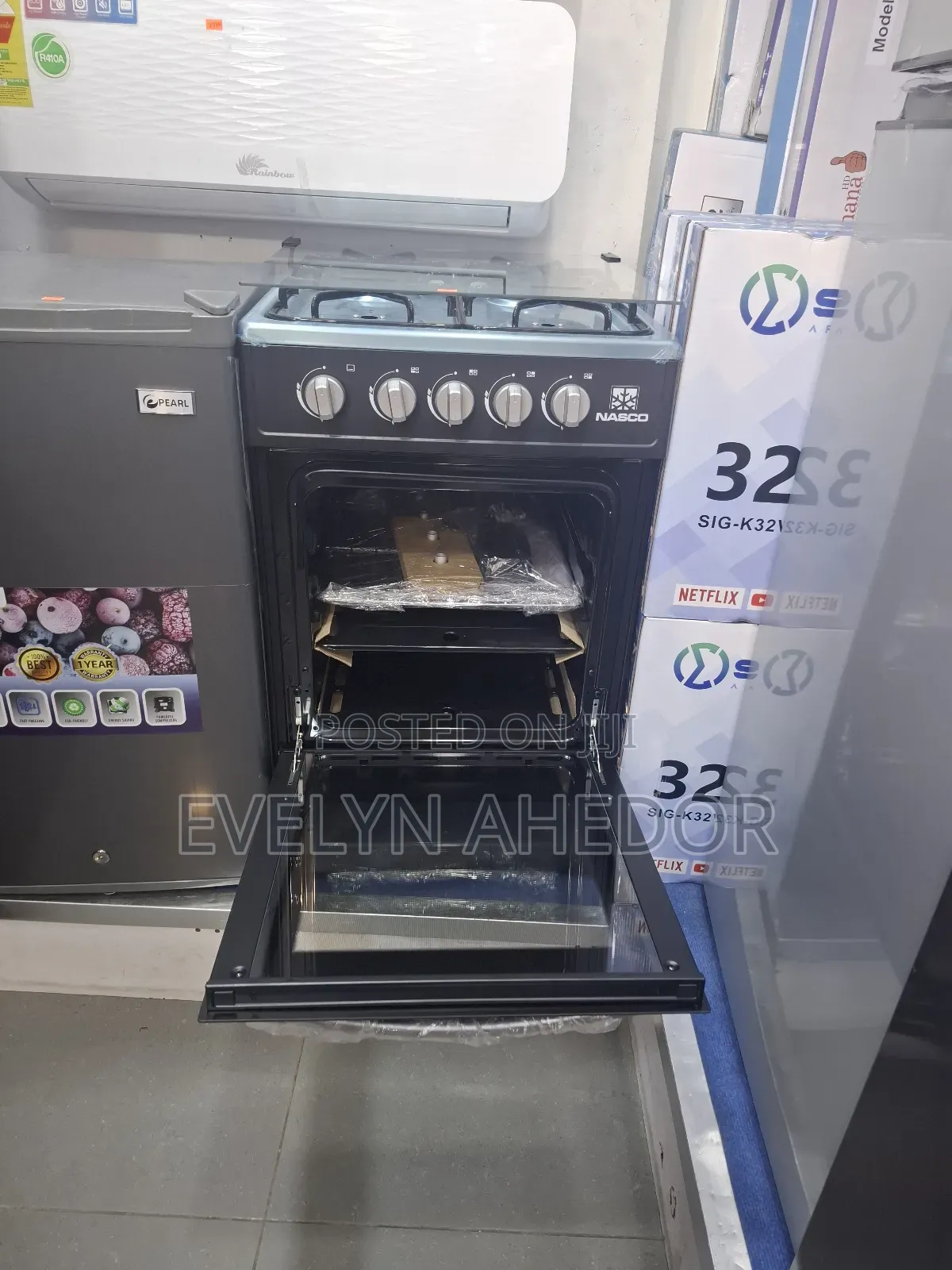 4 Burners Nasco Gas Cooker 50by50 With Oven Available