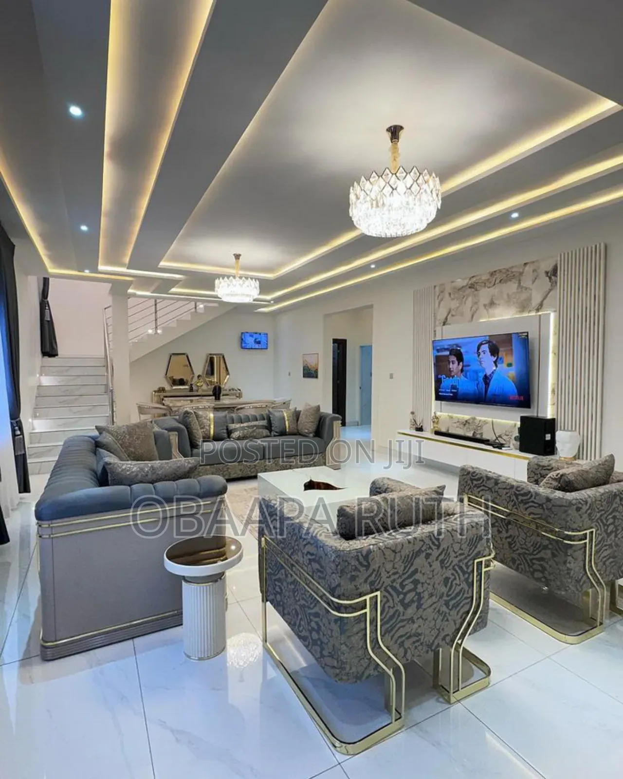 Furnished 4bdrm Duplex in American House for sale