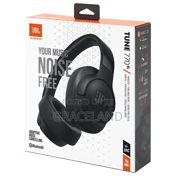 Original JBL 770nc Bluetooth Headphone Over Head Wireless