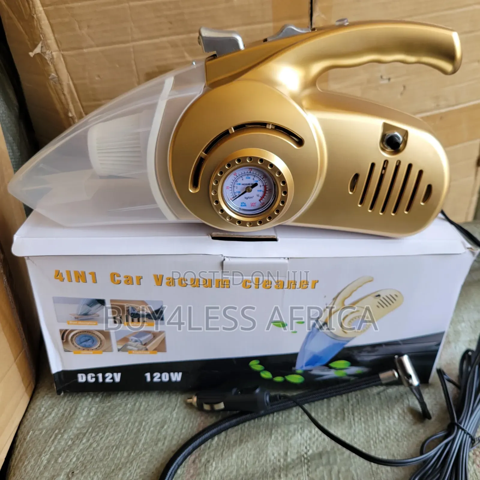 Handheld Auto Vacuum 4 in 1 Car Air Compressor Tire Inflator