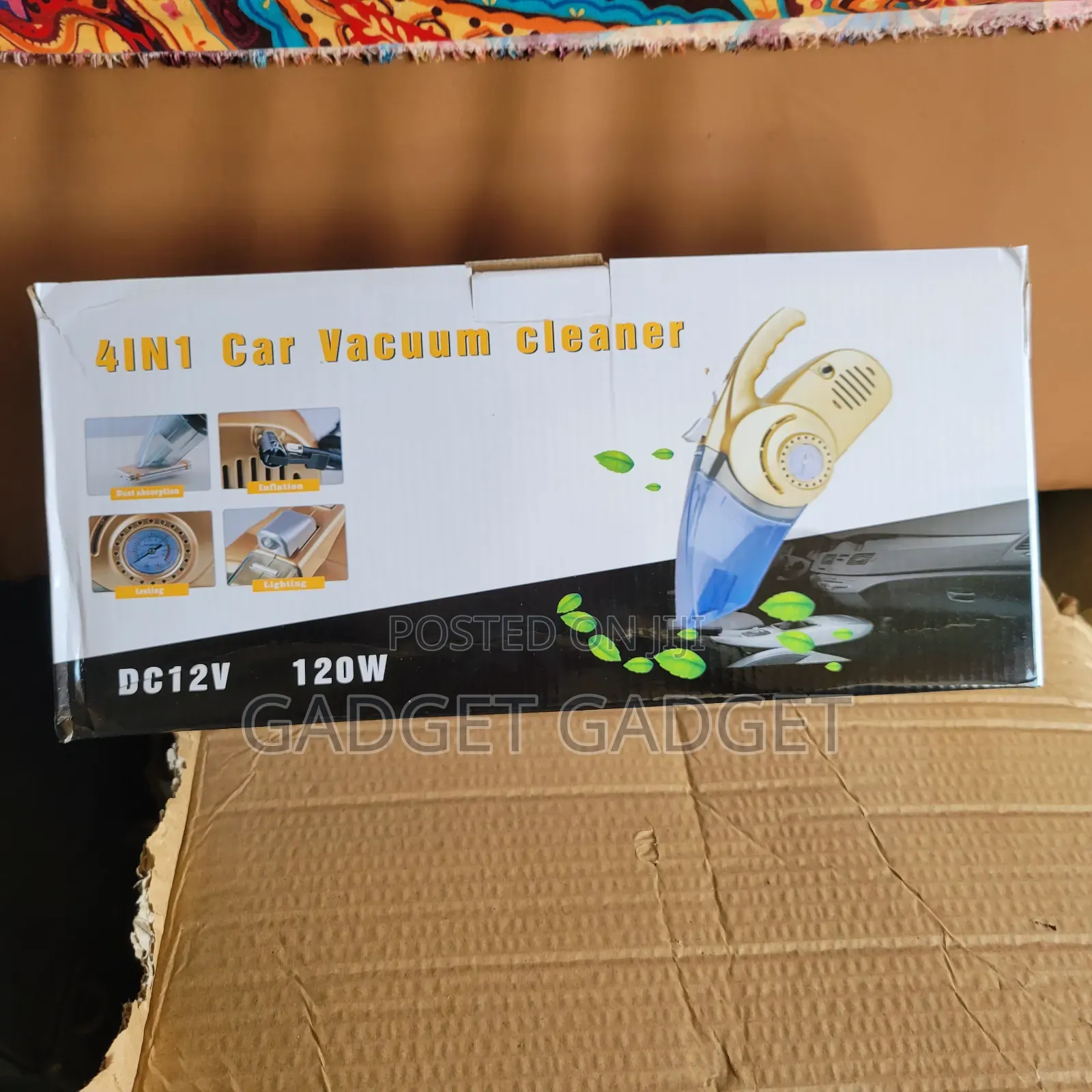 Portable Car Vacuum Cleaner & Tire Pump 4 In 1