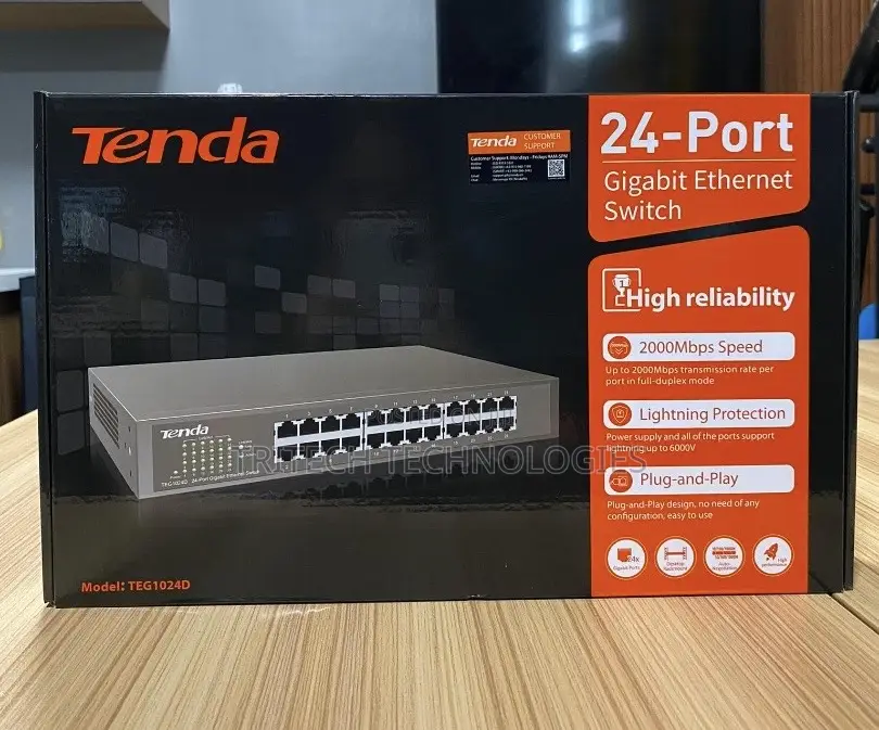 Tenda 24port Gigabit Unmanaged Switch Teg1024d