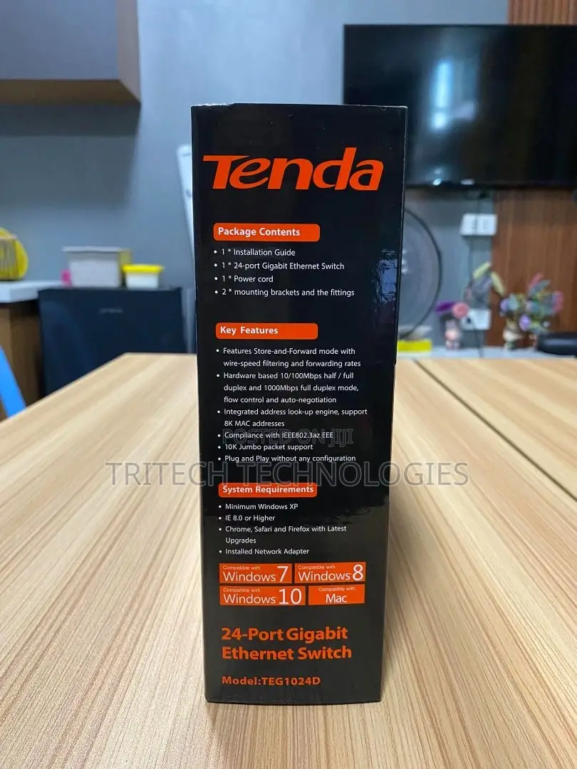 Tenda 24port Gigabit Unmanaged Switch Teg1024d