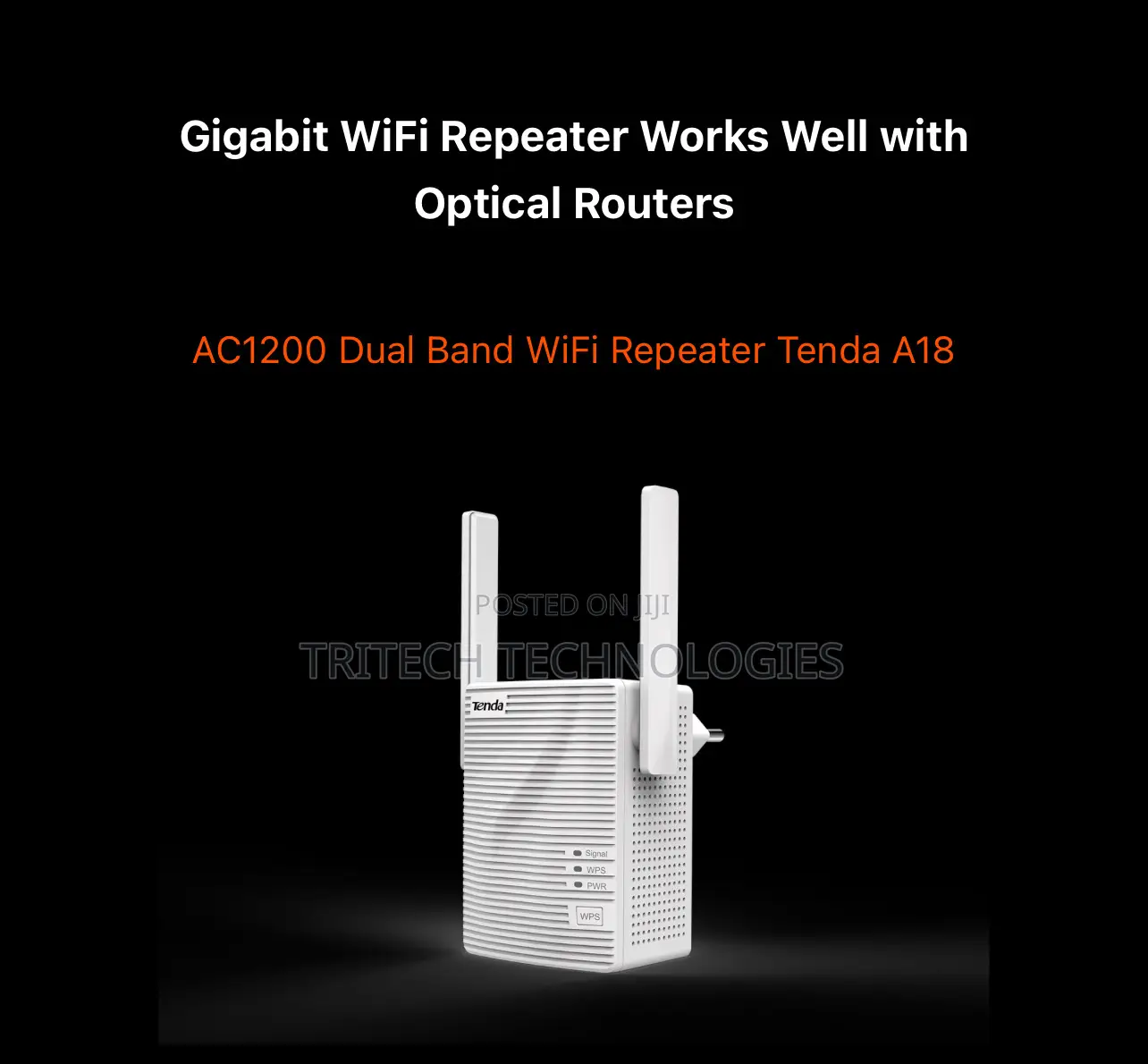 Tenda A18 Wi-Fi Range Extender Gigabit Repeater Ac1200