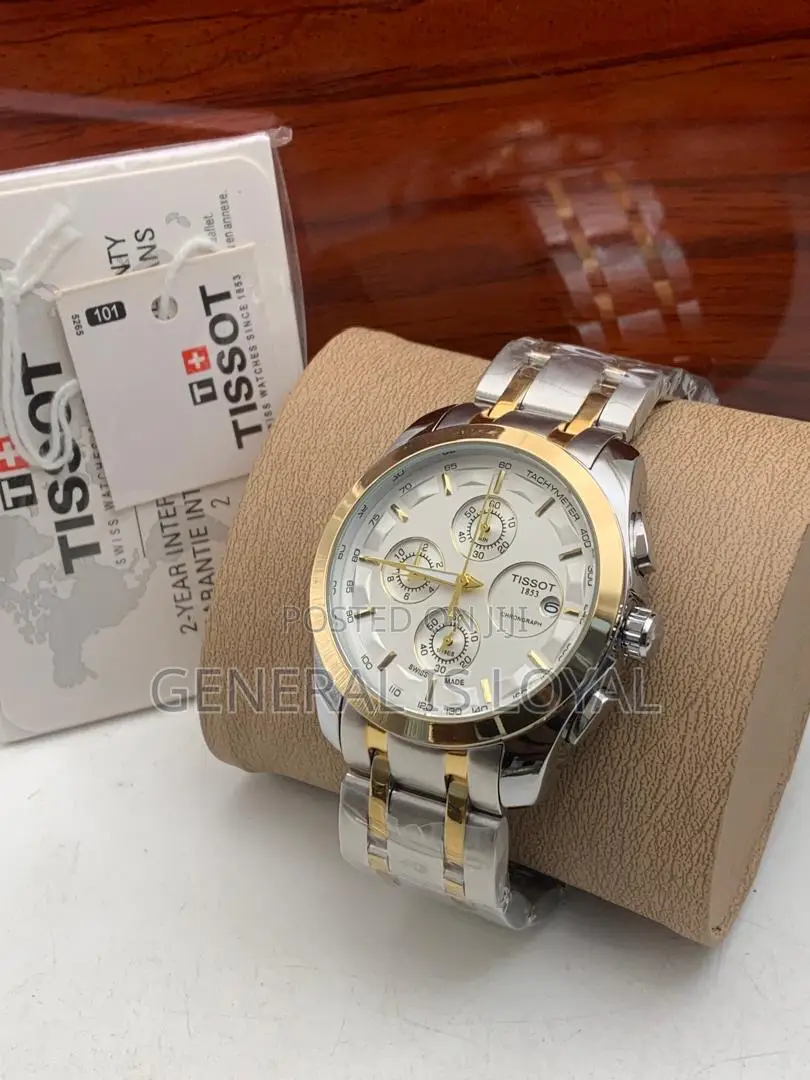 Tissot Chronograph Date Two-Tone Dial Wrist Watch