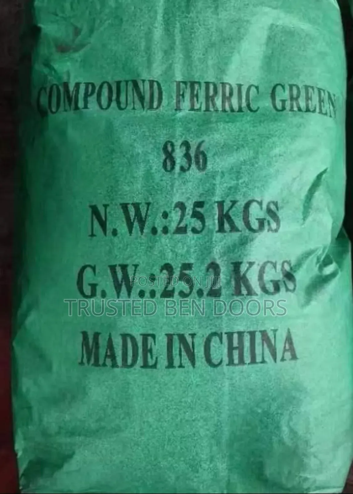 Green Color Pigment Iron Oxide 25kg Bag for Construction