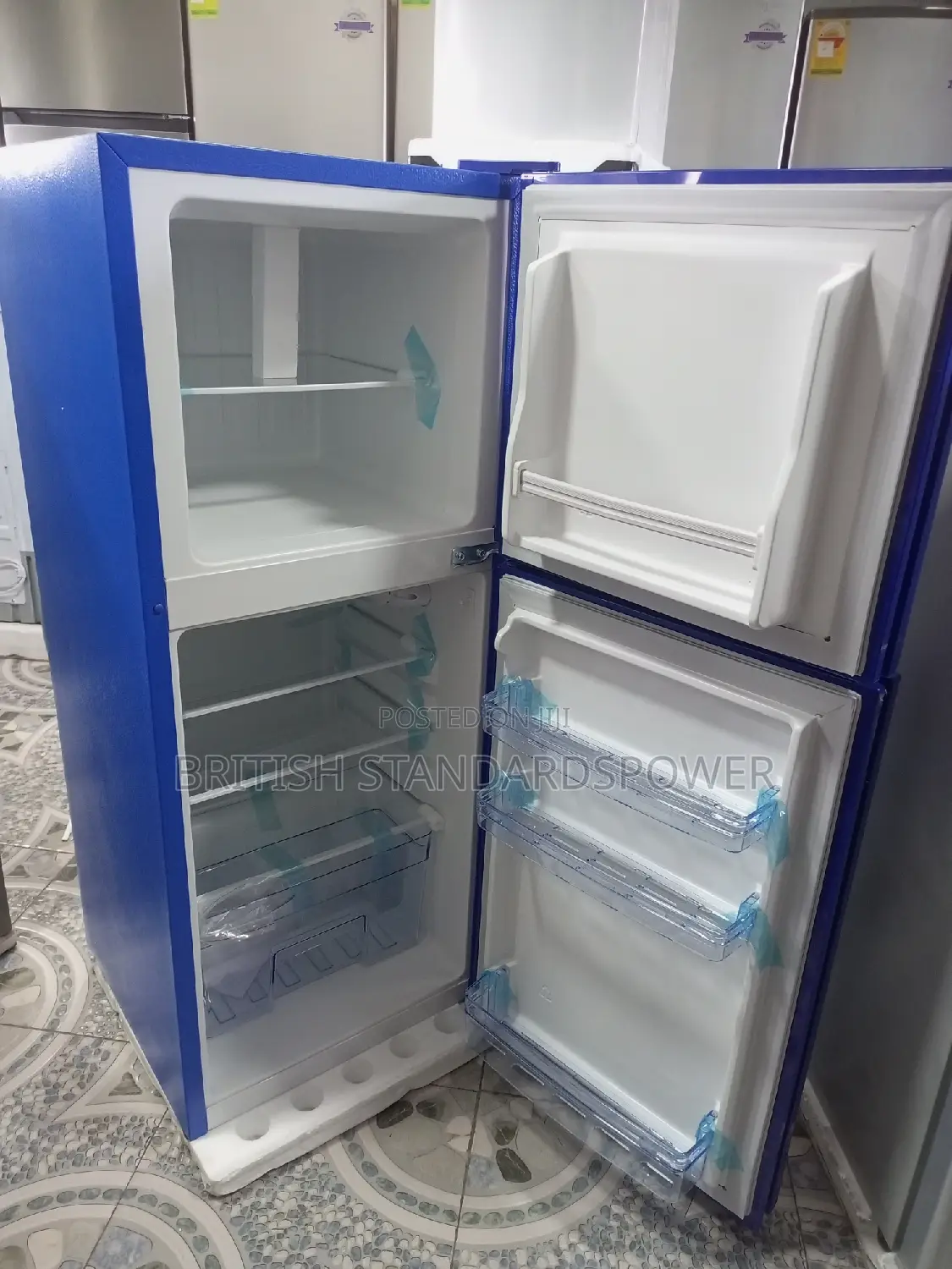 Unique Design Fridge Freezer Westpool 4 Shelves Fridge Blue