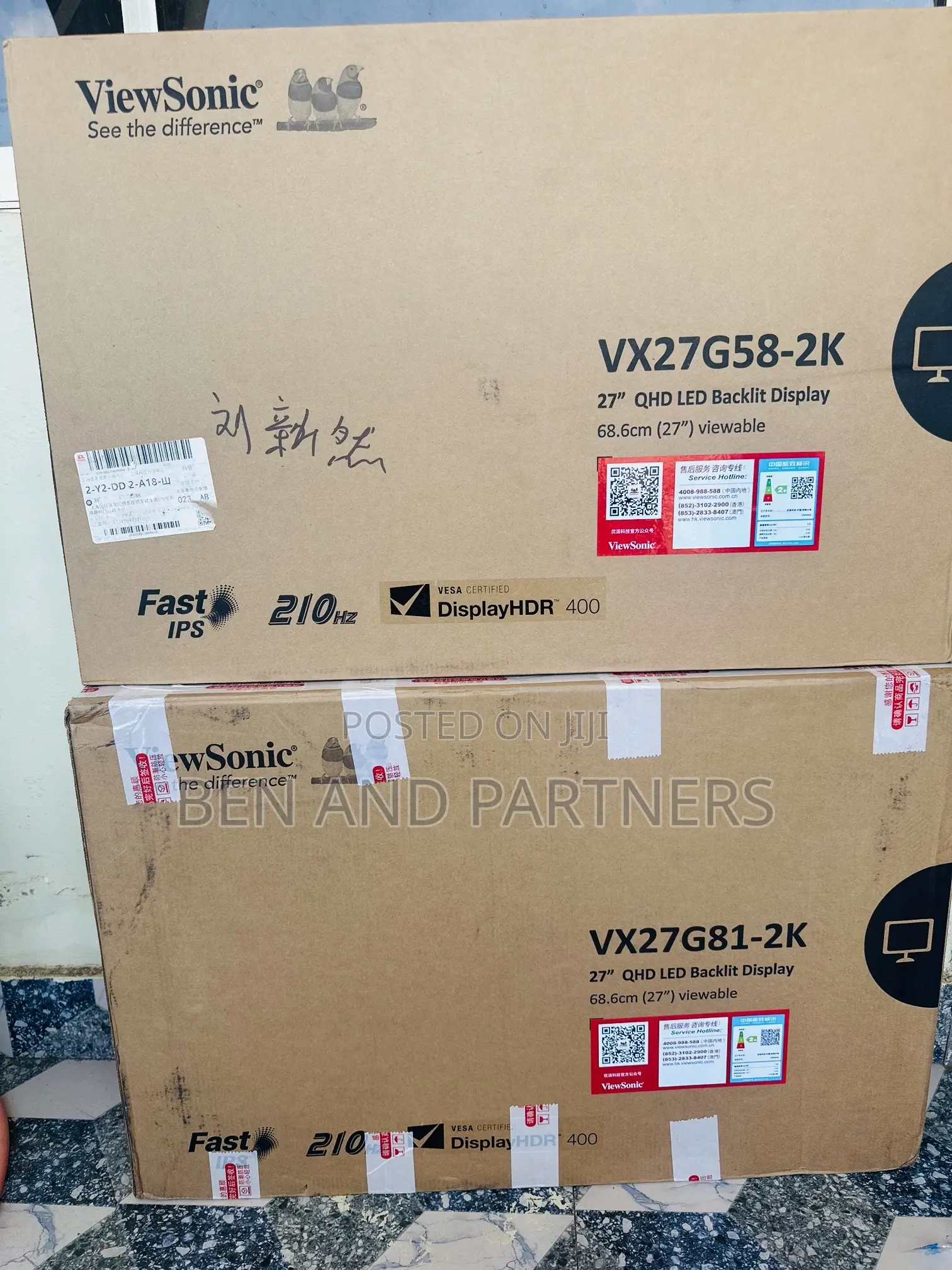 Viewsonic 27", Qhd, 210hz, Fast Ips, HDR 400 Gaming Monitor