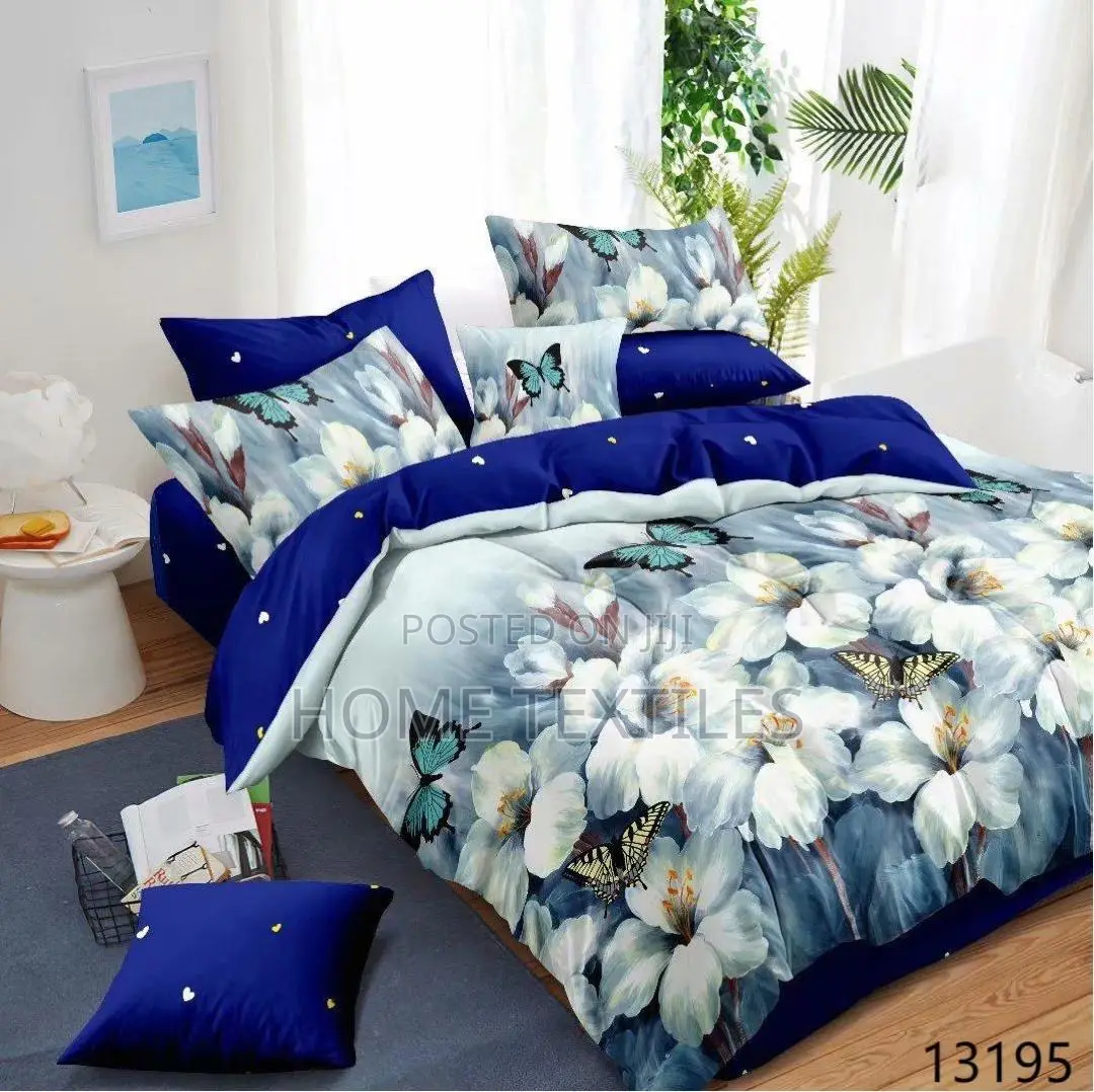 Butterfly Style 2bedsheets With 4pillow Cases for King Size