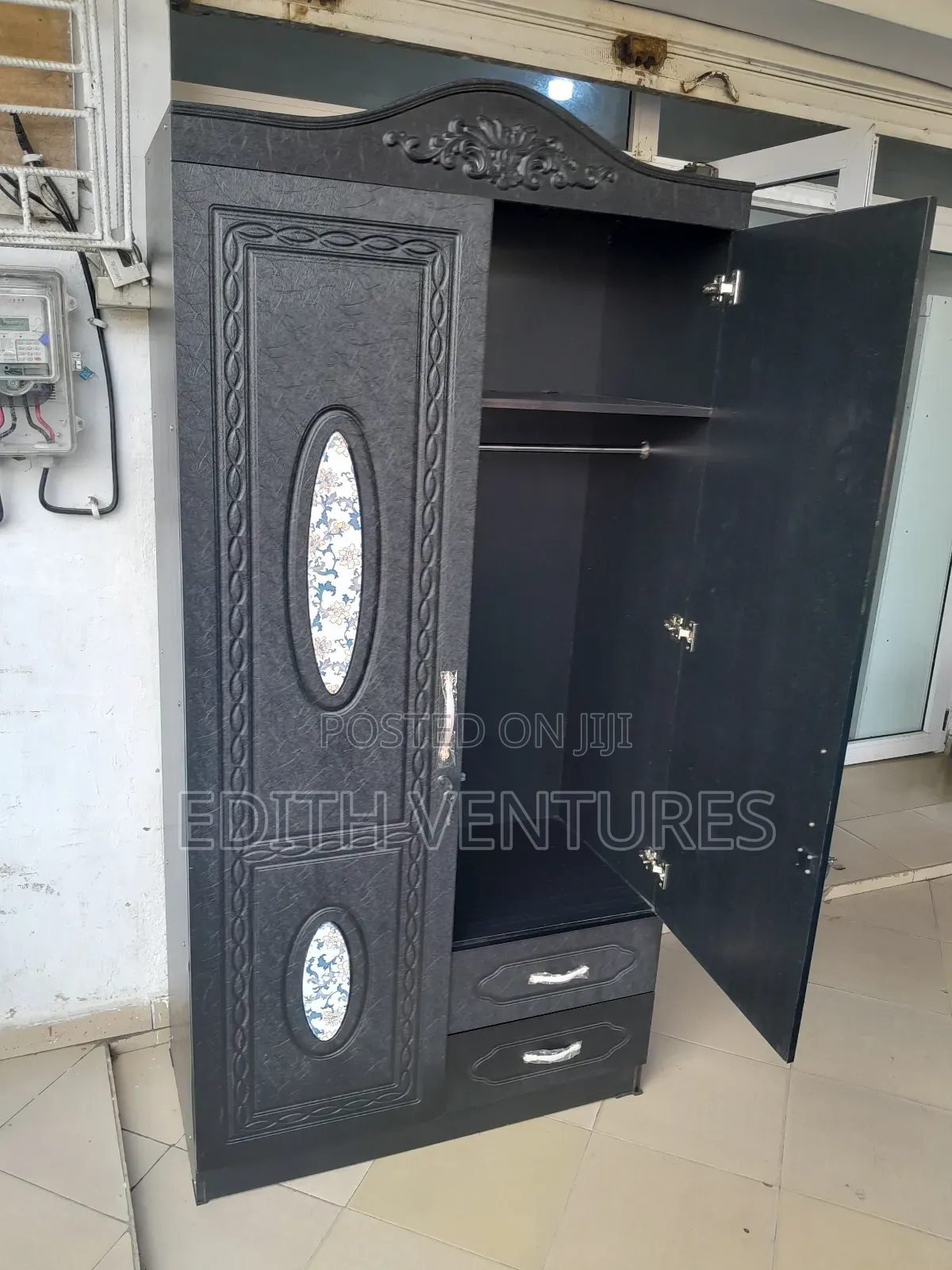 Hang Rail Double Door Armoire