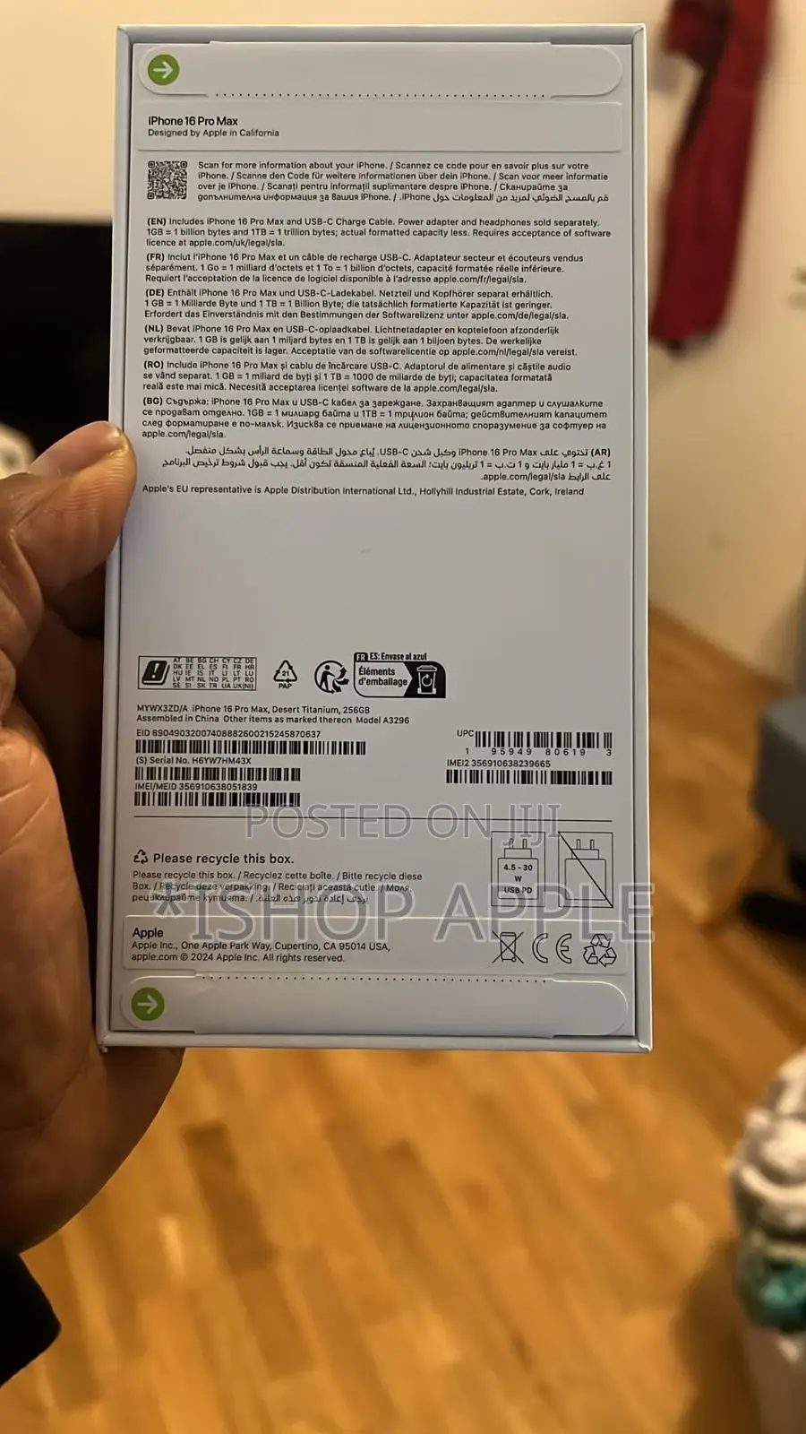 New Apple iPhone 16 Pro Max 256 GB Gold